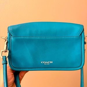 Teal Coach Crossbody Purse
